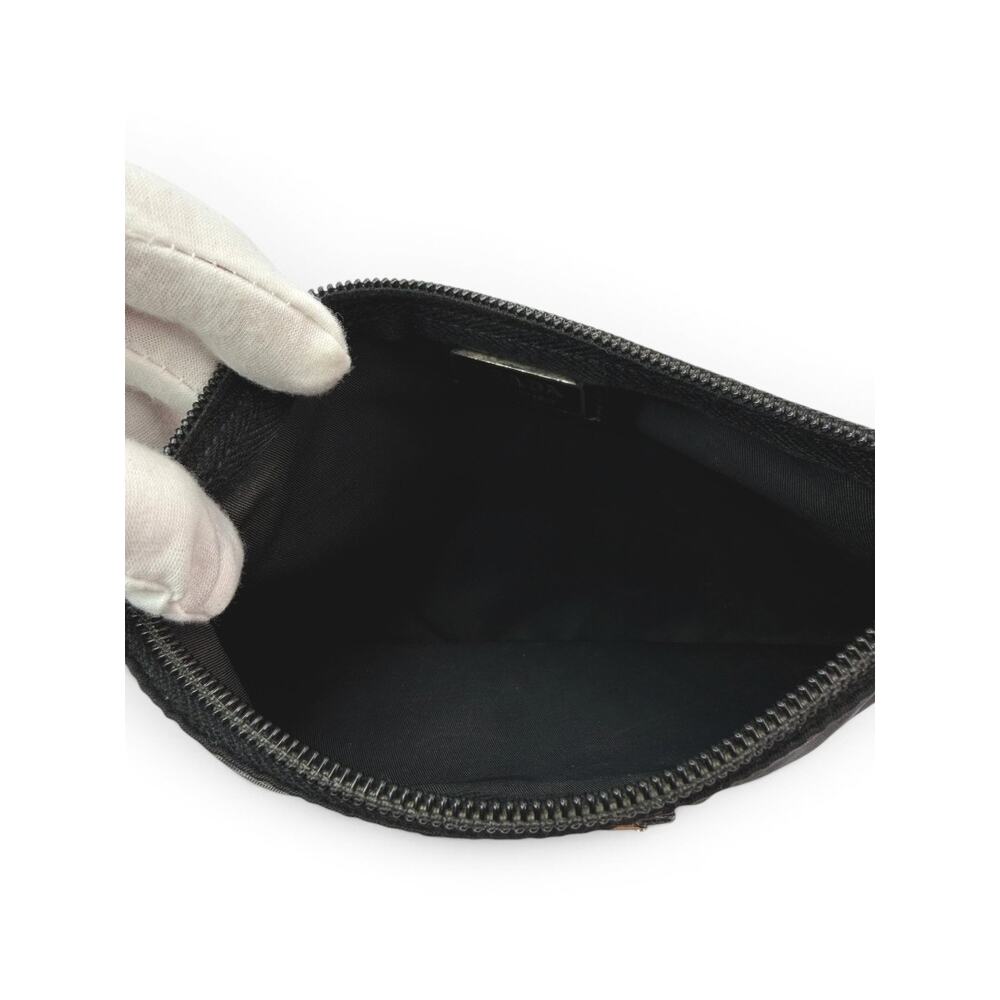Prada Black Tessuto Nylon Zip Cosmetic Pouch Makeup Bag Clutch - Picture 5 of 6